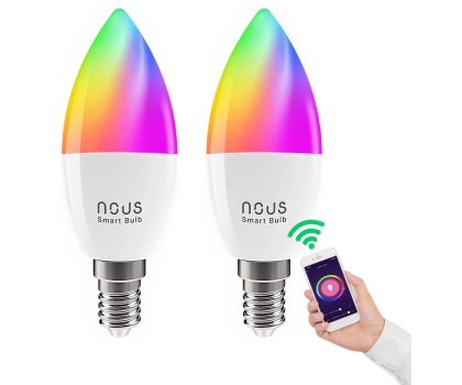 Czujnik inteligentny Nous P4 Smart WIFI RGB Bulb E14 (2 szt.)